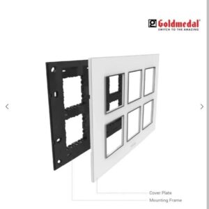 Goldmedal A3 12Modul Cover Plates with Mounting Frames (white)